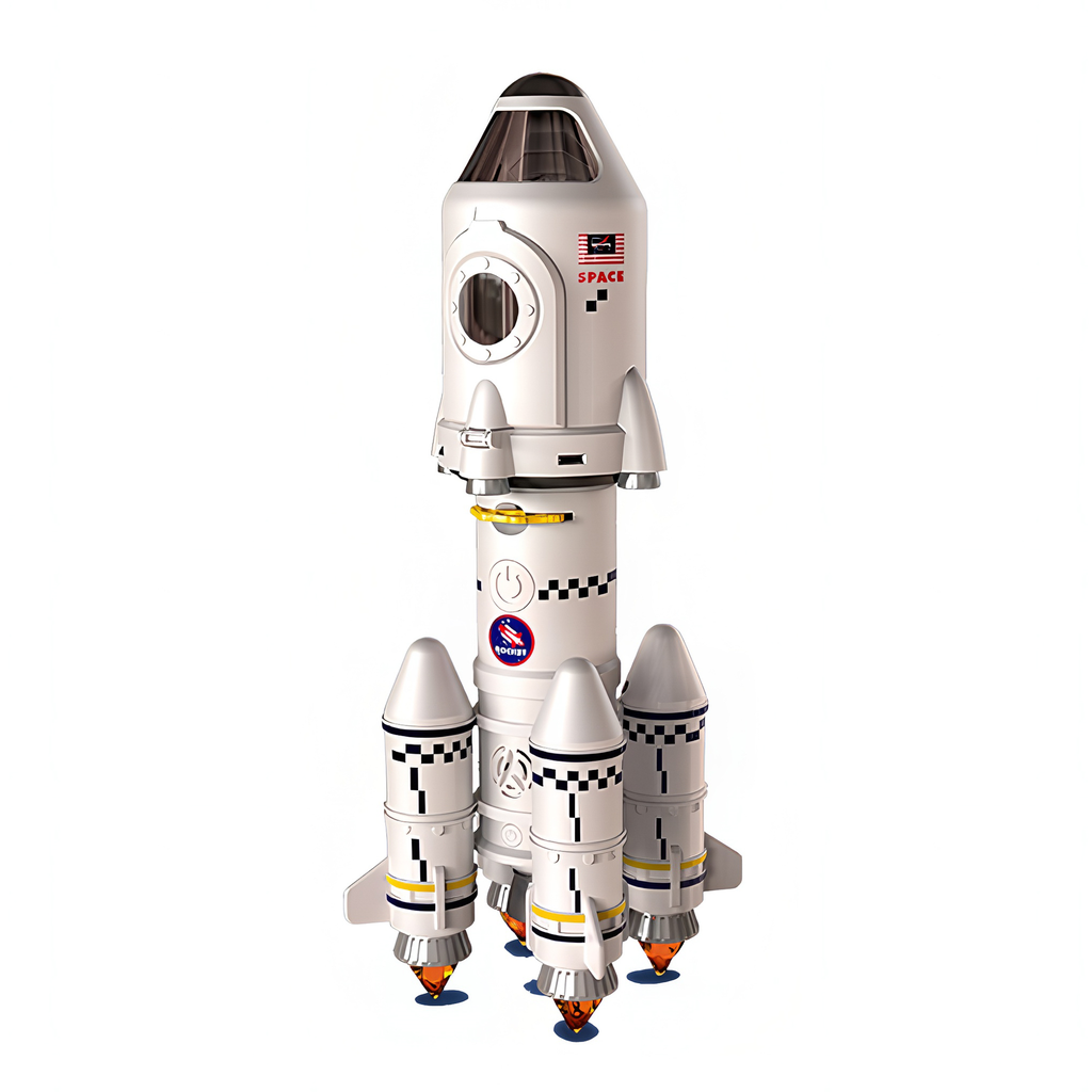 VAISSEAU SPATIAL AVEC ECLAIRAGE SPACIAL + 2 FIGURINES