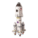 VAISSEAU SPATIAL AVEC ECLAIRAGE SPACIAL + 2 FIGURINES