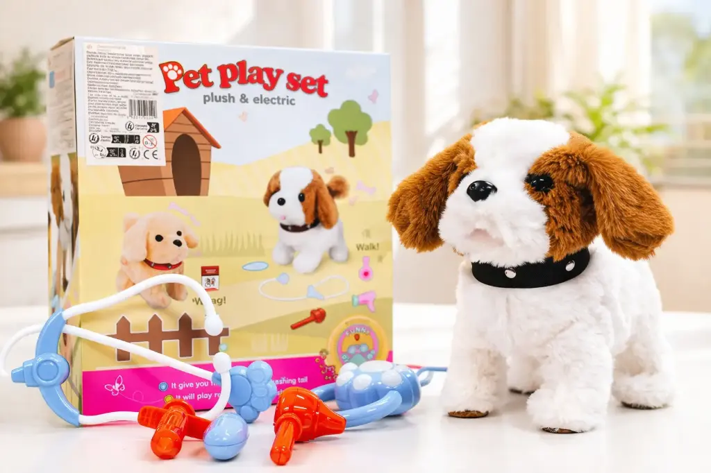 Chien qui promène et aboie en laisse