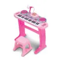 WINFUN Keyboard Rock Star Set (ROZE) mit 37 Tasten, blinkenden Lichtern und DJ-Scratchpad