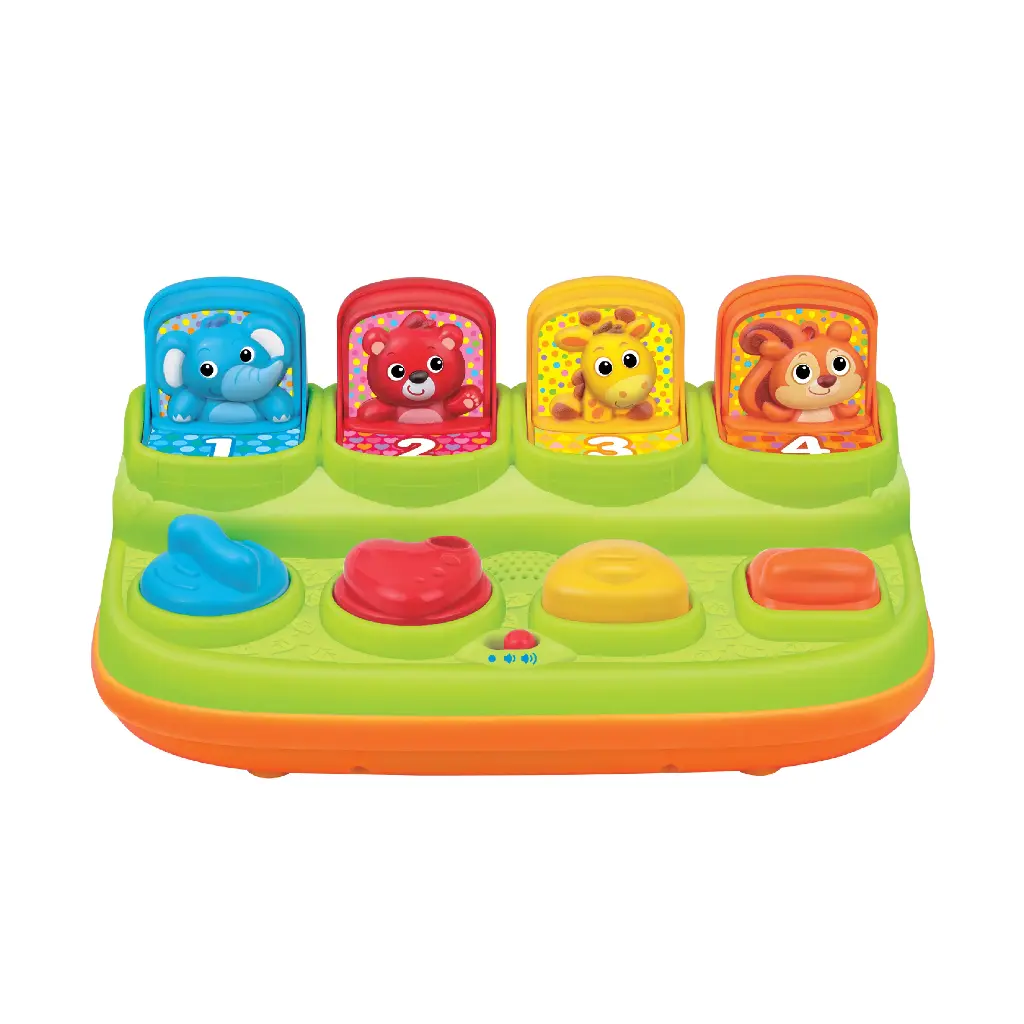 WINFUN Pop ‘N Learn Surprise : tournez, composez, appuyez et poussez pour faire apparaître les amis animaux.
