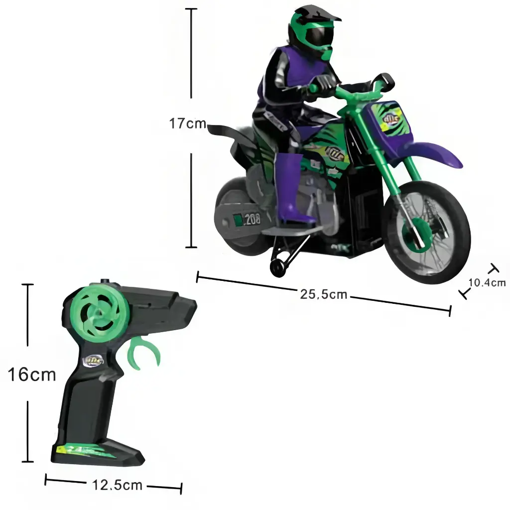 2.4G 1:18 4CHN paarse moto