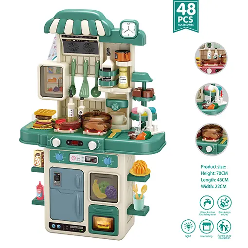 MY FIRST KITCHEN SET WITH 48 ACCESSORIES, LIGHT AND SOUND