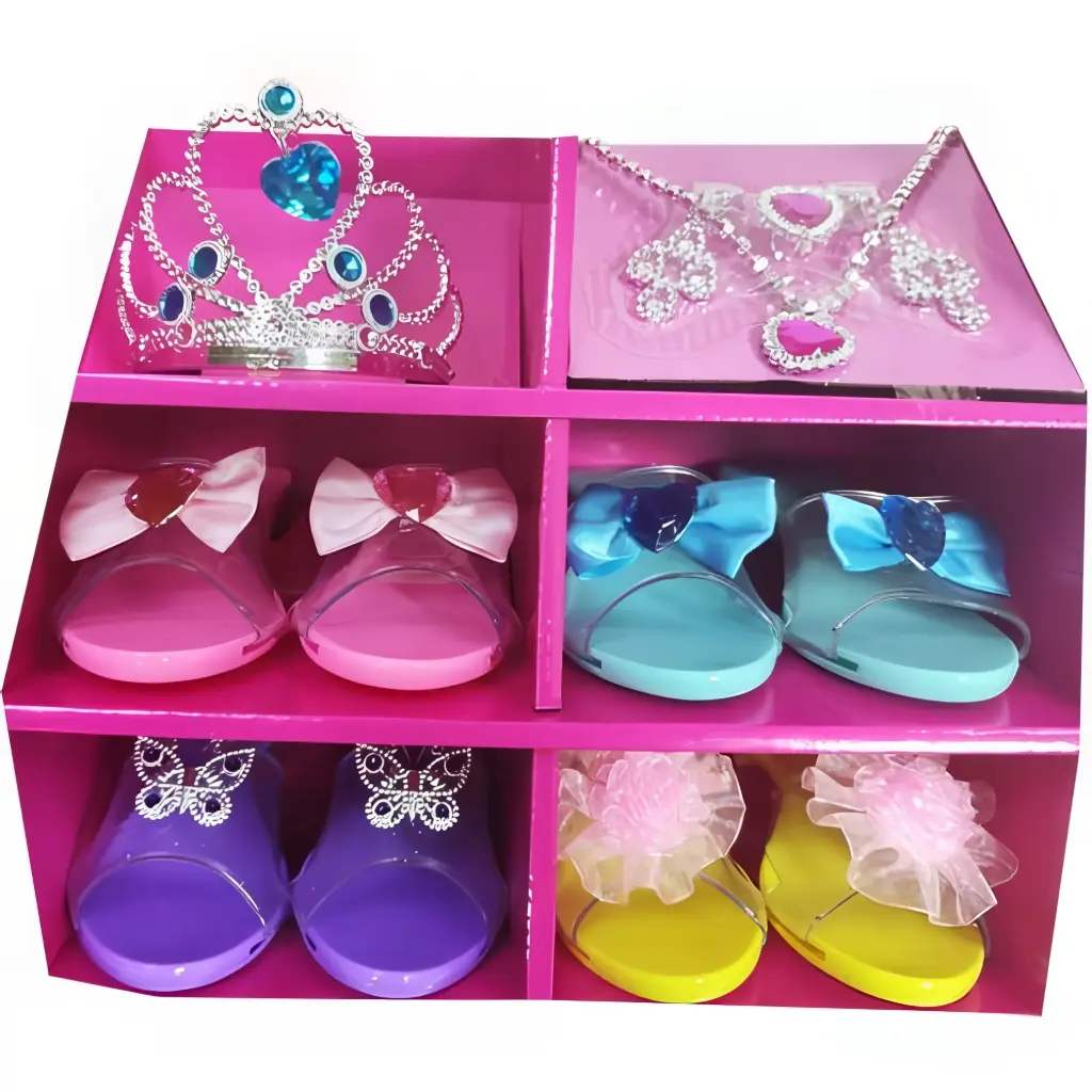 Beauty 4 princess shoes + crown set