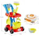 Reinigungswagen-Spielset mit Besen