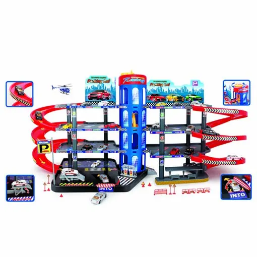 Parking à 4 niveaux + 6 voitures