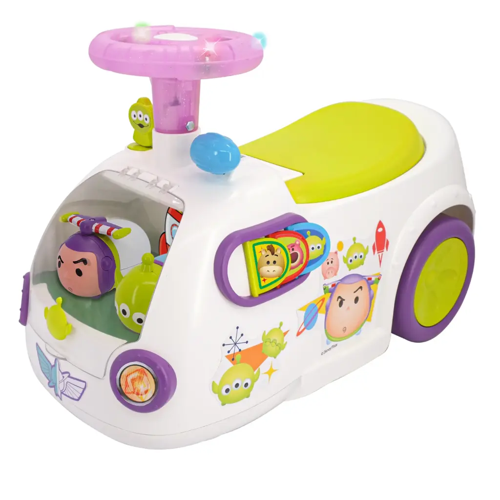 KIDDIELAND Toy Story Buzz Lightyear Ride-On with Zoom Car Playset