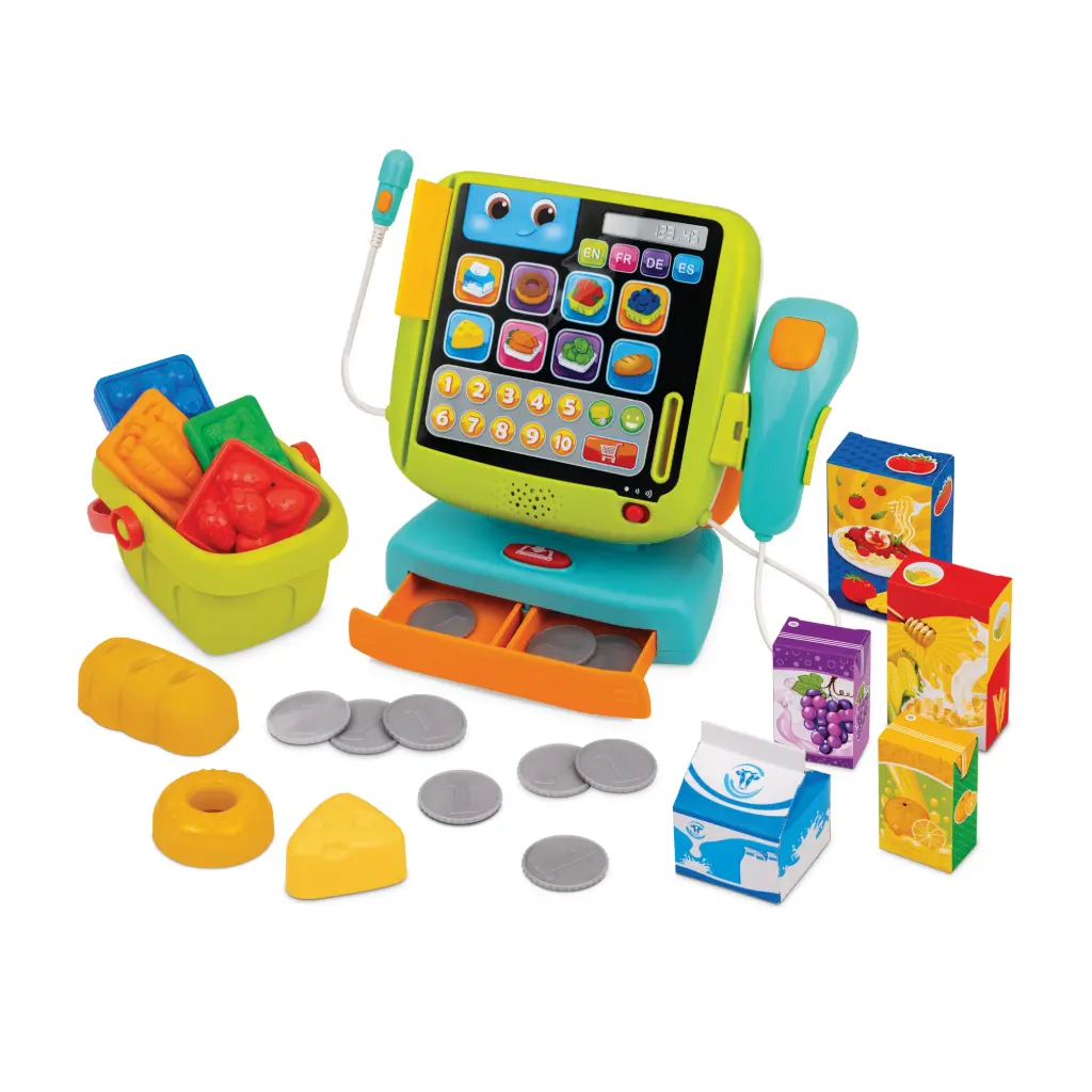 WINFUN Speelgoedkassaset « Tellen en spelen » (FR/EN/SP/DE)