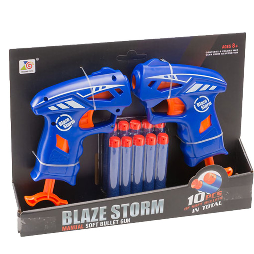 Dartpistool- 2 stuks met zachte pijltjes