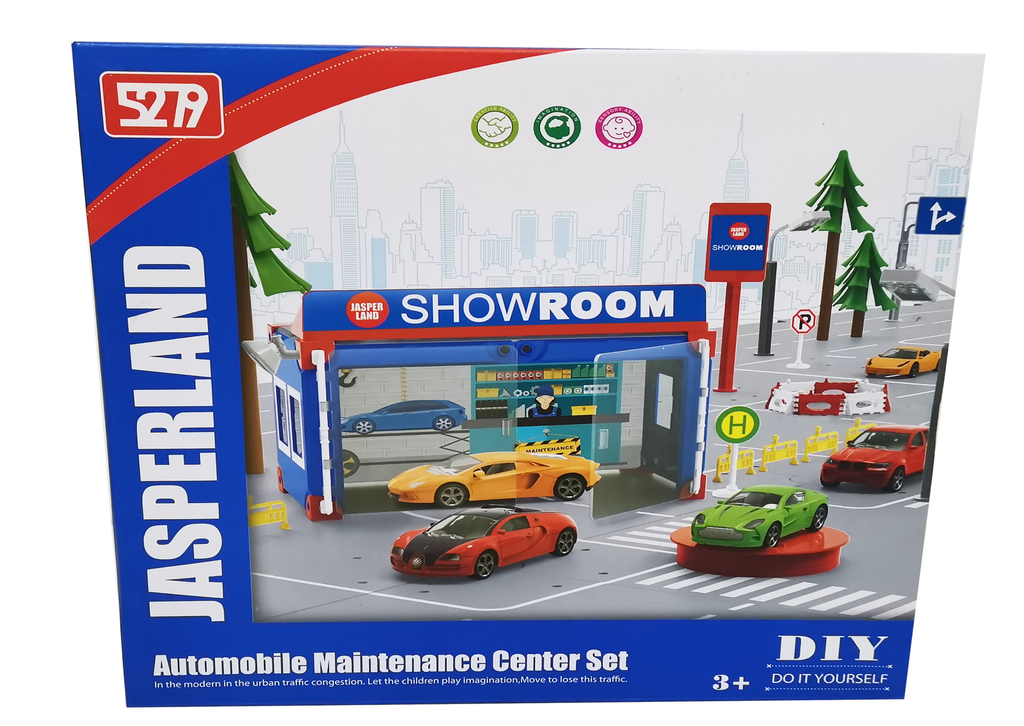 DIY workshop car service showroom metal car toys for kids