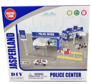Baubare Polizeistation mit 1 Metallfahrzeug