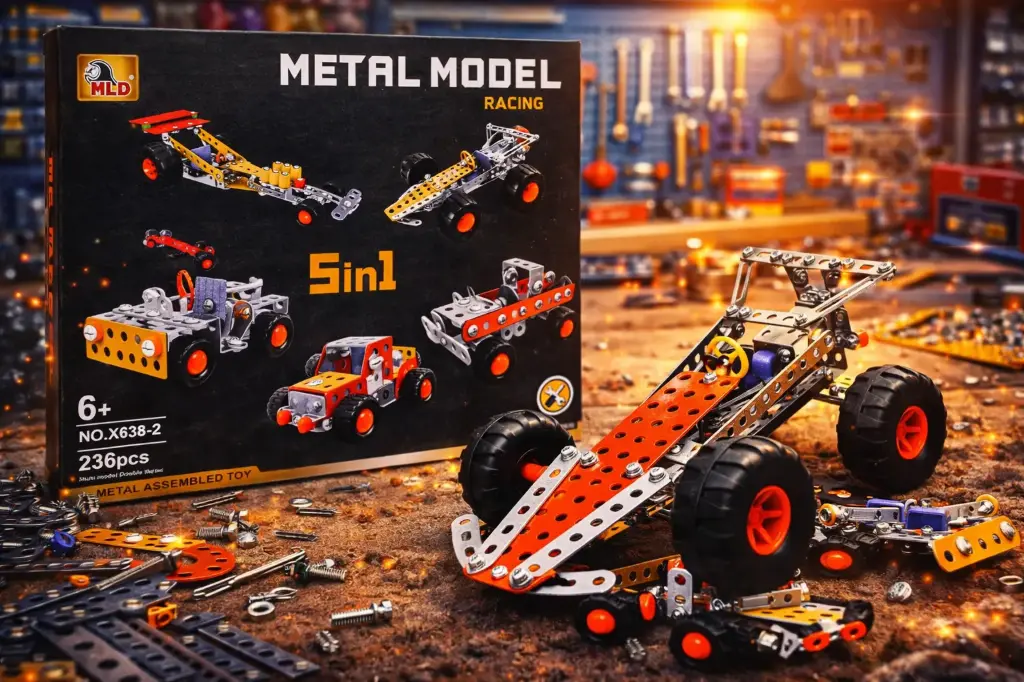 DIY die-cast building blocks, 3D racing model