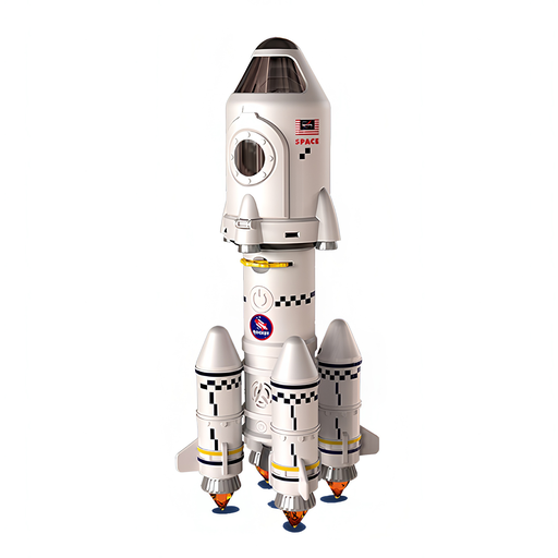 [DB02] VAISSEAU SPATIAL AVEC ECLAIRAGE SPACIAL + 2 FIGURINES