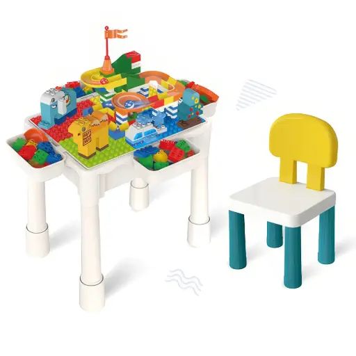 [MG1010-B3] Table de construction avec circuit à billes et blocs
