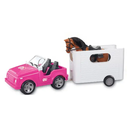 [16474B] Geländewagen mit Anhänger und Pferd