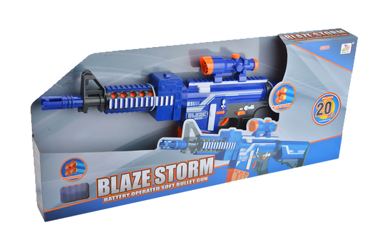 [7054] Spielzeugpistole mit batteriebetriebenem Motor und Softdarts