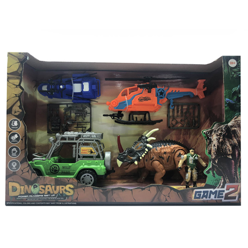 [62004] Dinosaurs playset 1 dinosaur 24 cm and accessories