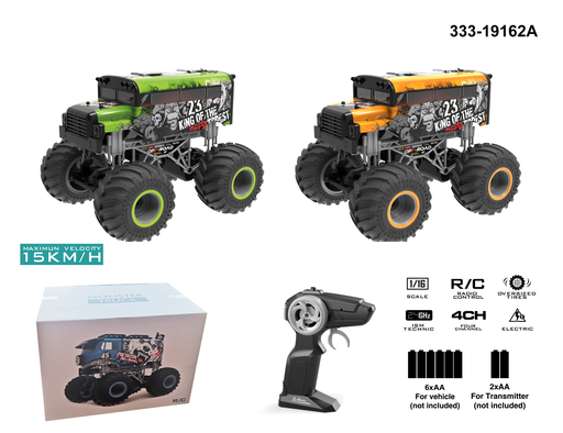 [333-19162A] CRAZON R/C Camion télécommandé  grandes roues 1/16 2.4ghz