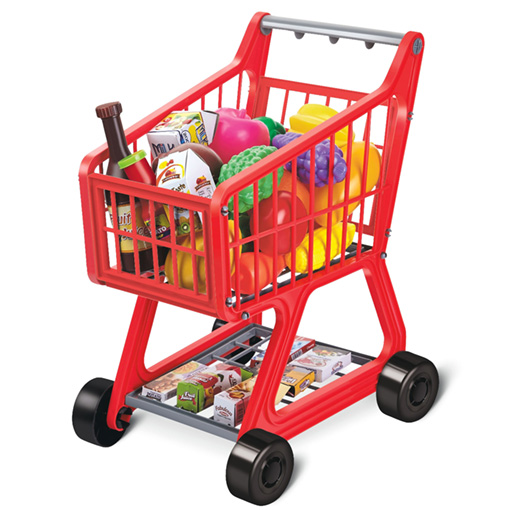 [W081] Chariot supermarché rempli 32 pieces