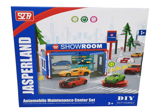 [5279-19] Atelier de bricolage Car Service Showroom Jouets avec voiture en métal pour enfants