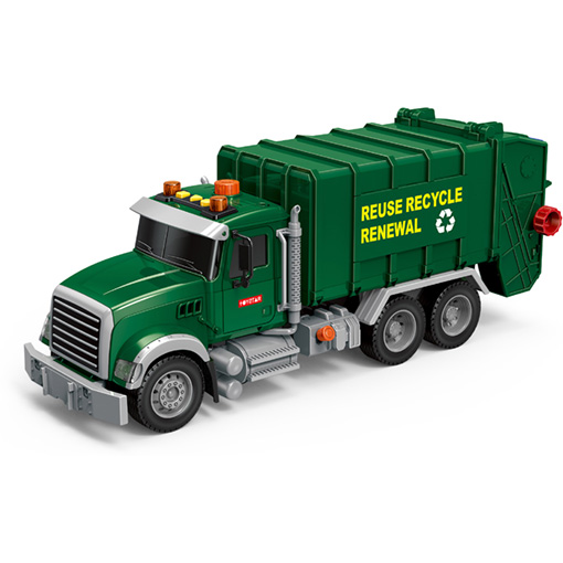 [666-53P] Camion à ordures avec lumière et son
