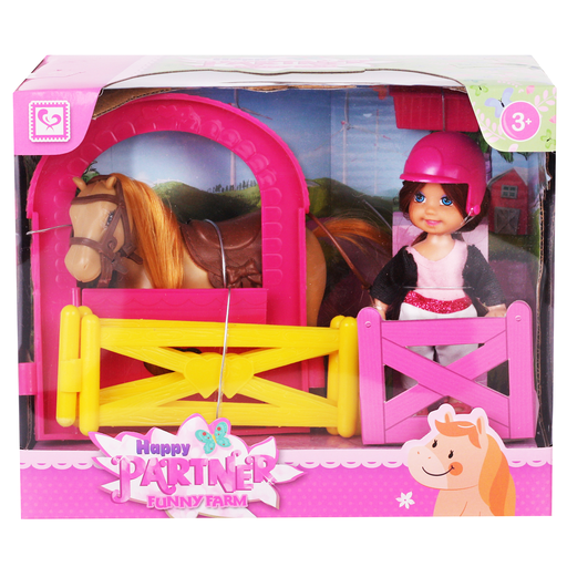 [K899-106] CUTE GIRL poupée 11,5cm avec poney