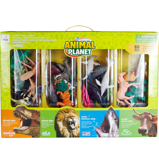 [XTY073] Ensemble d'animaux 60pcs 4 types d'animaux