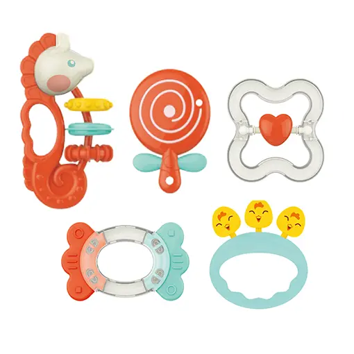 [HE0133] HUANGER Baby rammelaars, 5 stuks