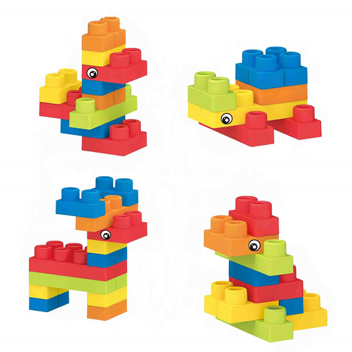 [66125] BLOCS SOUPLES DE CONTRUCTION SOFT GLUE,96PCS